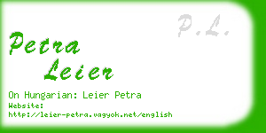 petra leier business card